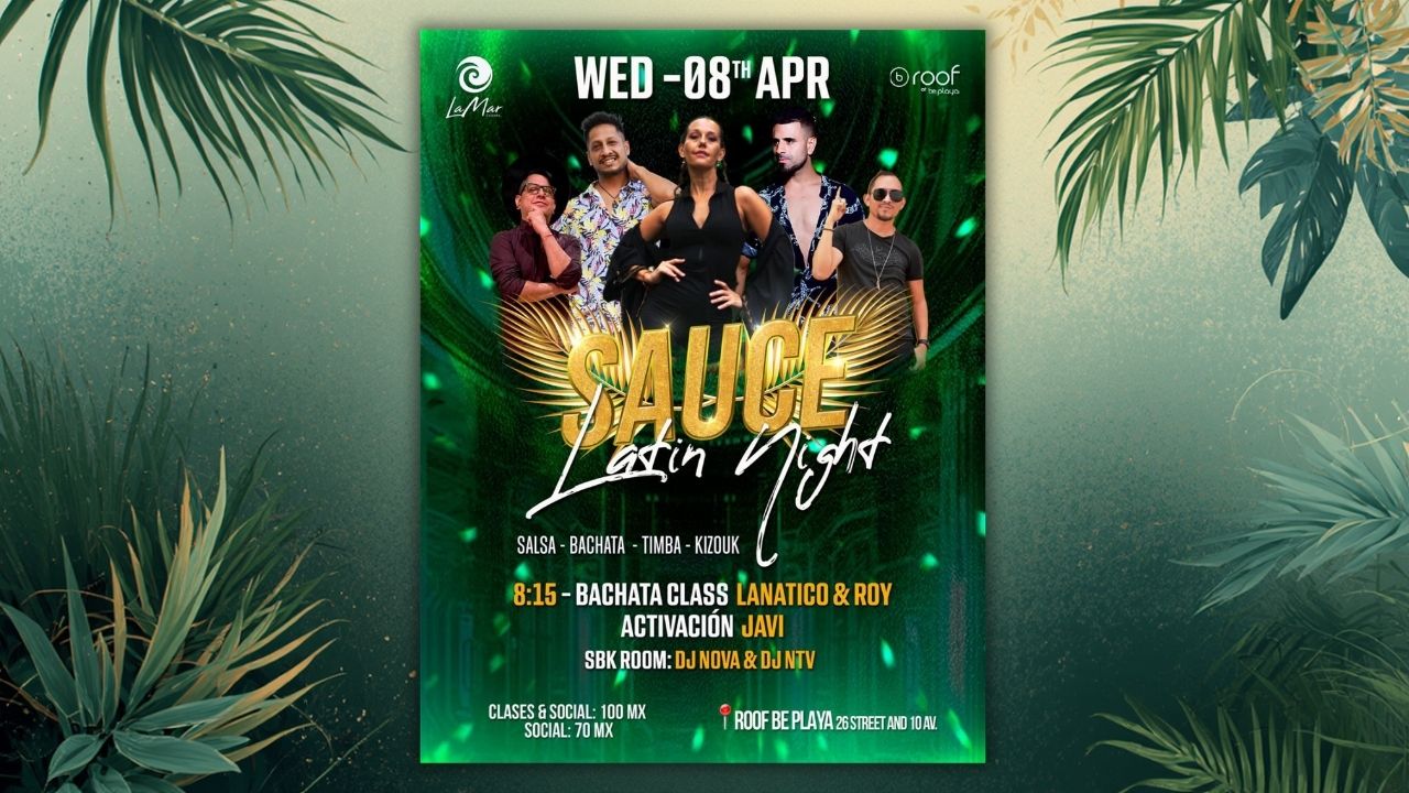 Sauce Latin Night - 8 Abril - LaMar Events