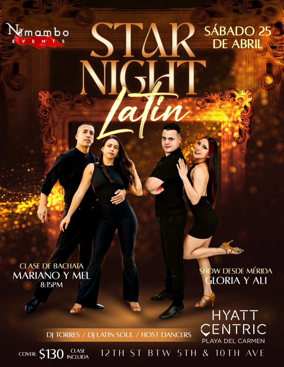 Star Night Latin: clase de bachata con shows en vivo