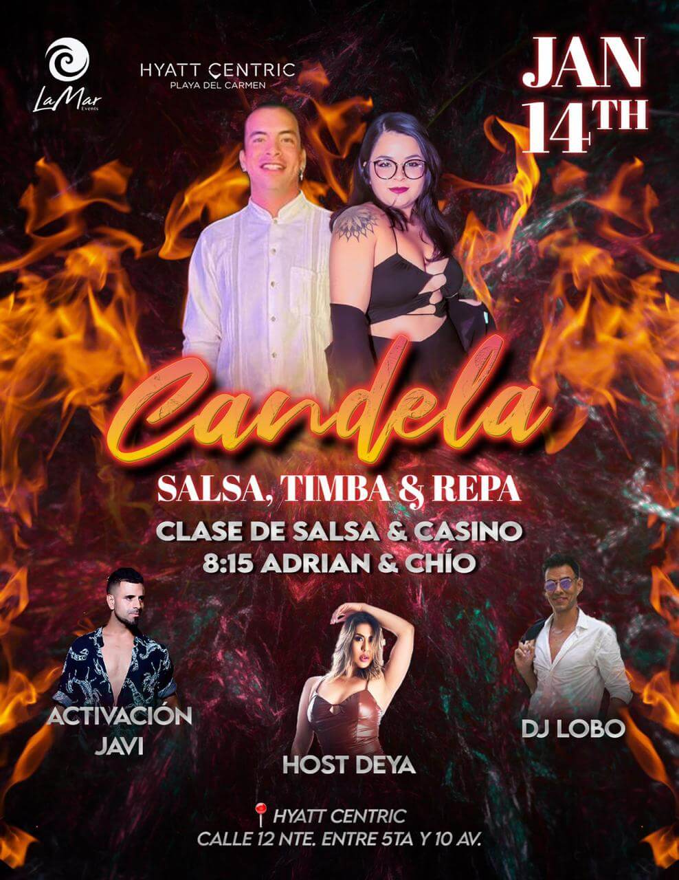 Flyer Social Candela - Salsa, Timba y Repa