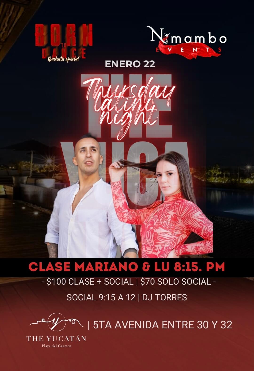 Flyer Social bachata: Born to Dance - 22 Enero 2026 - Nmambo Events