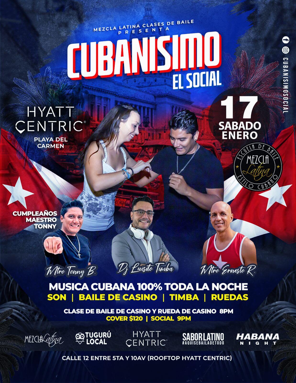 Flyer Cubanisimo - El Social - 17 Enero 2026